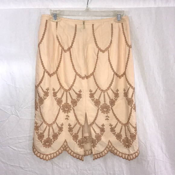 Nanette Lepore Scalloped Embroidered Skirt - Picture 2 of 5